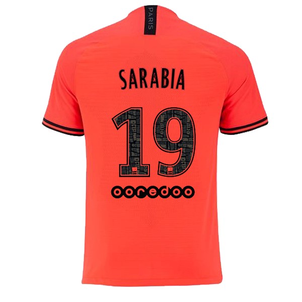 JORDAN Maillot Football Paris Saint Germain NO.19 Sarabia Exterieur 2019-20 Orange